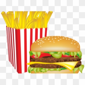 French Fries And Burger, HD Png Download - burger clipart png