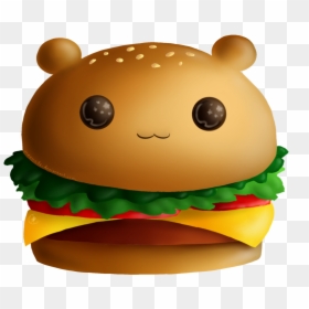 Cartoon Cute Hamburger Png, Transparent Png - burger clipart png