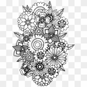 Adult Colouring Books Flowers, HD Png Download - dream catcher silhouette png