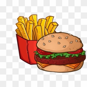 Hamburger Clipart Svg - Burger And Fries Icon, HD Png Download - vhv