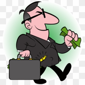 Cartoon Of Guy With Money, HD Png Download - bags of money png
