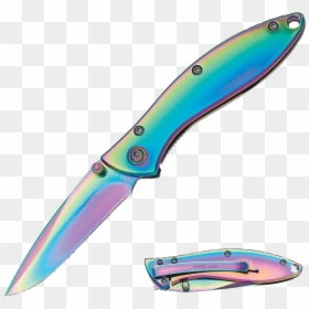Oil Colored Knives, HD Png Download - butterfly knife png