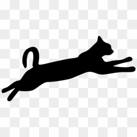 Jumping Cat Silhouette Png, Transparent Png - jumping silhouette png