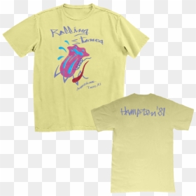 Yellow Rolling Stones T Shirt, HD Png Download - rolling stones tongue png