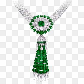 Emerald Beads With Diamonds, HD Png Download - bling necklace png
