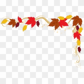 Fall Leaves Clipart Border, HD Png Download - vhv
