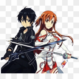 Asuna Sword Online, HD Png Download - anime couple png