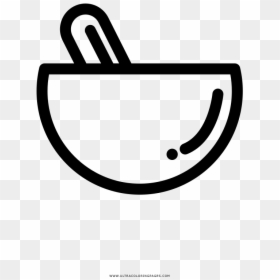 Line Art, HD Png Download - mortar and pestle png