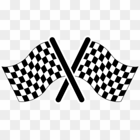 Cross Checkered Flags Png, Transparent Png - race flags png