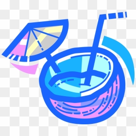 Vector Illustration Of Pina Colada Rum Cocktail Alcohol - Piña Colada, HD Png Download - pina colada png