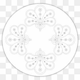 Flower Circle Free Hand Embroidery Pattern - Circle, HD Png Download - flower circle png