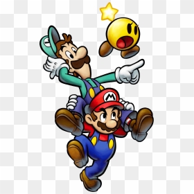 Mario Luigi And Starlow - Mario And Luigi Bowser's Inside Story Mario, HD Png Download - mario and luigi png