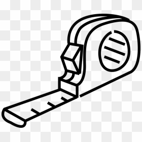 Tape Or Measuring Image Illustration Of Flexible - Tape Measure Clipart Black And White, HD Png Download - measuring tape png