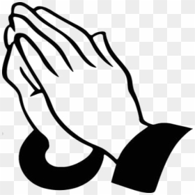 Transparent Prayer Hands Clipart Black And White - Praying Hands Clipart, HD Png Download - praying hands emoji png