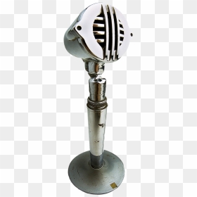 Retro Microphone On Stand - Portable Network Graphics, HD Png Download - microphone stand png