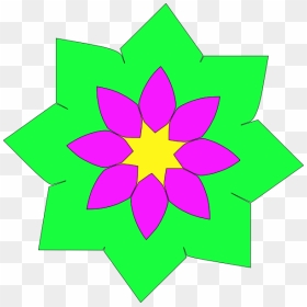 Geometric Flower Shape Svg Clip Arts - Flower In Geometrical Shape, HD Png Download - geometric shapes png