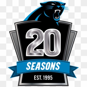 Logo Carolina Panthers 2014 - Carolina Panthers 20th Anniversary Logo, HD Png Download - carolina panthers png
