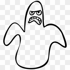 Halloween Ghost Outline Scary Shape - Scary Shape, HD Png Download - halloween ghost png