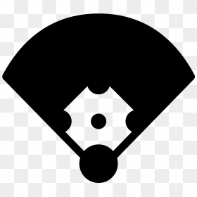 Baseball Field Computer Icons Stadium - Baseball Field Silhouette, HD Png Download - baseball field png