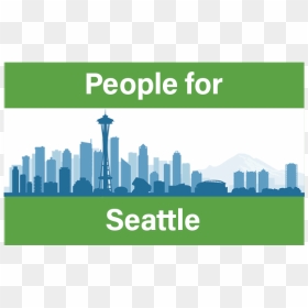 Seattle Skyline Silhouette, HD Png Download - seattle skyline png