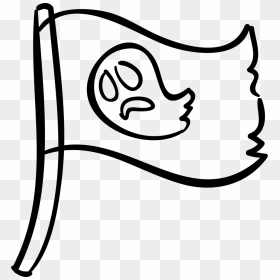 Ghost Flag Of Halloween Outline Comments - Outlined Images Of Flag, HD Png Download - halloween ghost png