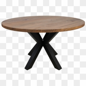 Ronde Eetkamertafel Mango Hout, HD Png Download - wood table png
