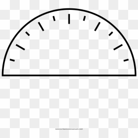 Protractor Coloring Page - Circle, HD Png Download - protractor png