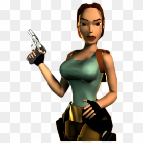 Lara Croft Holding Gun Clip Arts - Tomb Raider 2 Lara, HD Png Download - lara croft png