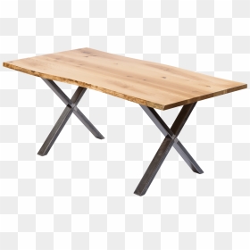 The Métis Is A Solid Wood Table With Wrought Iron - Table En Png, Transparent Png - wood table png