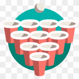 Beer Pong Icon Png Clipart , Png Download - Beer Pong Cup Icon, Transparent Png - beer pong png