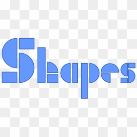 Shapes Text Made With Geometric Shapes - Cobalt Blue, HD Png Download - geometric shapes png