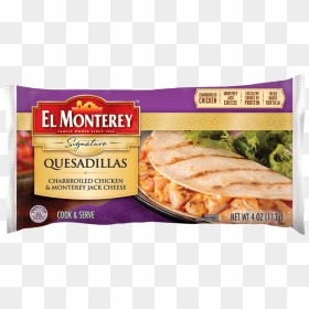 Single Charbroiled Chicken & Monterey Jack Cheese Quesadilla - El Monterey, HD Png Download - quesadilla png