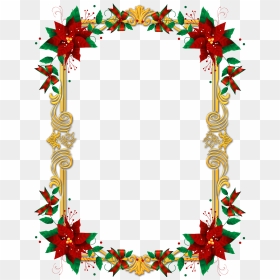 Poinsettia Png Border - Transparent Merry Christmas Border, Png Download - poinsettia png