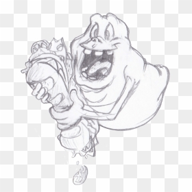 Published February 24, 2017 At 1639 × 2125 In Slimer - Slimmer Ghostbusters Pencil Draw, HD Png Download - slimer png