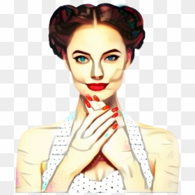 Pin-up Girl Woman Retro Style Manicure Vintage - Vintage Png Retro, Transparent Png - pin up girl png