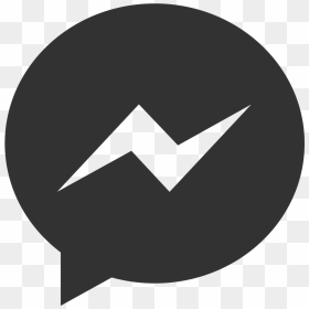 Black Facebook Messenger Logo - Facebook Messenger Icon Svg, HD Png Download - facebook logo png white