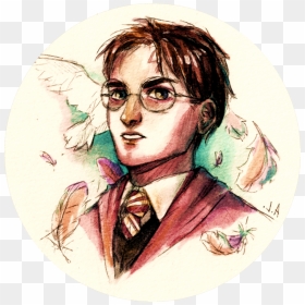 Harry Potter Watercolor Painting Fan Art - Acuarela Pinturas Harry Potter, HD Png Download - harry potter scar png