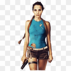 Lara Croft Armed Clip Arts, HD Png Download - lara croft png
