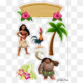 Moana Clipart Theme Clip Arts For Free On Transparent - Moana Cake Topper Printable, HD Png Download - moana clipart png