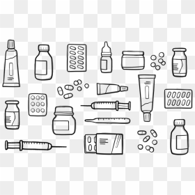 Lots Of Pills And Needles - Plastic Bottle, HD Png Download - paper tear effect png