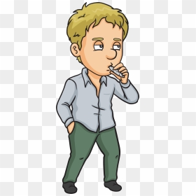 Well, The Pipes For Inhaling Are Not The Simple-minded - Cartoon Guy Smoking Weed, HD Png Download - smoking blunt png