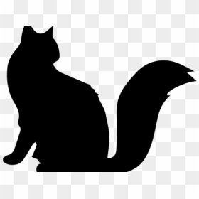 Transparent Sitting Cat Silhouette Png - Cat Silhouette, Png Download - cat silhouette png
