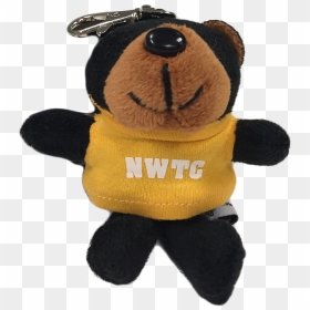 Plush Black Bear Key Tag - Teddy Bear, HD Png Download - black bear png