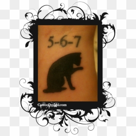 Women Shoulder Tattoos Leopard Print, HD Png Download - cat silhouette png