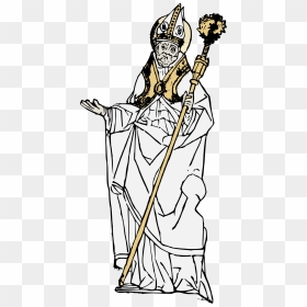 Simple Old Pope Clip Arts - Simple Pope Drawing, HD Png Download - pope hat png
