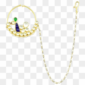 Peacock Nose Ring - Chain, HD Png Download - nose ring png
