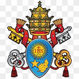 Coat Of Arm Pope Francis - Coats Of Arm Pope, HD Png Download - pope hat png