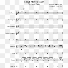 Super Mario Maker - Sheet Music, HD Png Download - super mario maker png