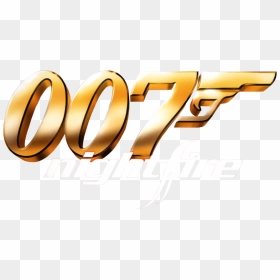 Download Gold Nightfire James 007 Goldeneye Text Bond - Logo 007 James Bond, HD Png Download - n64 logo png