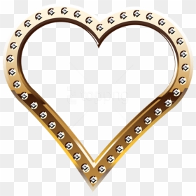 Free Png Download Heart Border Gold Clipart Png Photo - Gold Heart Border Png, Transparent Png - heart border png